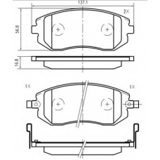 K643500 Vema Комплект тормозных колодок, дисковый тормоз