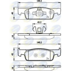 CBP02144 COMLINE Комплект тормозных колодок, дисковый тормоз