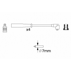 0 986 356 789 BOSCH Комплект проводов зажигания