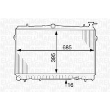 350213123900 MAGNETI MARELLI Радиатор, охлаждение двигателя