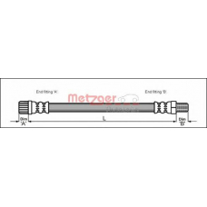 4114635 METZGER Тормозной шланг