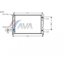 AI2109 AVA Радиатор, охлаждение двигателя