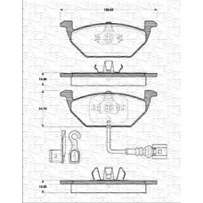 363702161202 MAGNETI MARELLI Комплект тормозных колодок, дисковый тормоз