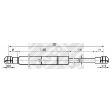 91608 MAPCO Газовая пружина, крышка багажник