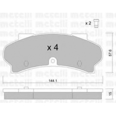 22-0017-0 METELLI Комплект тормозных колодок, дисковый тормоз