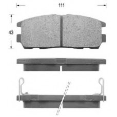 D4034 KAISHIN Комплект тормозных колодок, дисковый тормоз