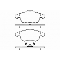 P 68 045 BREMBO Комплект тормозных колодок, дисковый тормоз