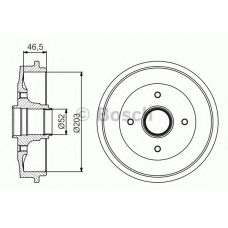 0 986 477 253 BOSCH Тормозной барабан