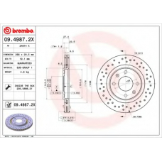 09.4987.2X BREMBO Тормозной диск