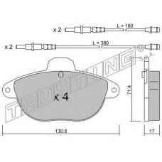 299.0 TRUSTING Комплект тормозных колодок, дисковый тормоз