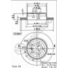 09.9164.11 BREMBO Тормозной диск