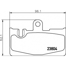 2380401 TEXTAR Комплект тормозных колодок, дисковый тормоз