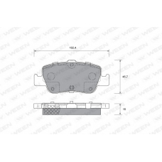 151-0008 WEEN Комплект тормозных колодок, дисковый тормоз