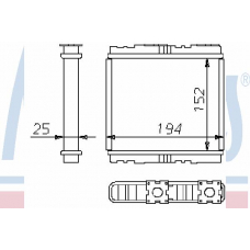 73700 NISSENS Теплообменник, отопление салона