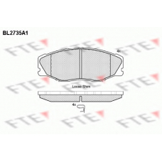 BL2735A1 FTE Комплект тормозных колодок, дисковый тормоз