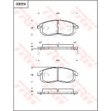 GDB7214 TRW Комплект тормозных колодок, дисковый тормоз