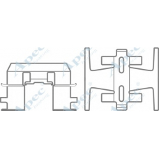 KIT528 APEC Комплектующие, тормозные колодки