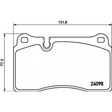 8DB 355 019-941 HELLA Комплект тормозных колодок, дисковый тормоз