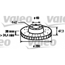 186829 VALEO Тормозной диск