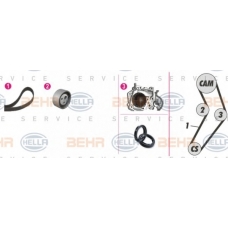 8MP 376 800-881 HELLA Водяной насос + комплект зубчатого ремня