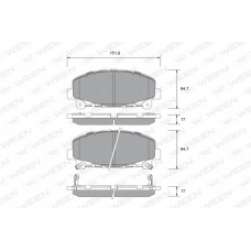 151-2720 WEEN Комплект тормозных колодок, дисковый тормоз