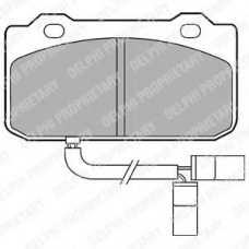 LP432 DELPHI Комплект тормозных колодок, дисковый тормоз