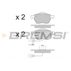 BP2978 BREMSI Комплект тормозных колодок, дисковый тормоз