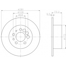 8DD 355 100-891 HELLA PAGID Тормозной диск