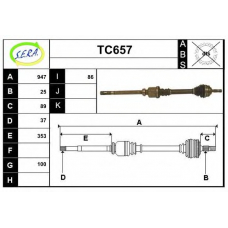 TC657 SERA Приводной вал