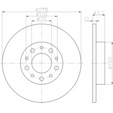 8DD 355 112-541 HELLA Тормозной диск