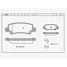 8110 13031 TRIDON Brake pads - rear