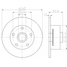 8DD 355 113-471 HELLA PAGID Тормозной диск