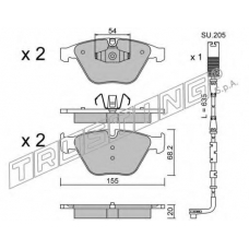 574.6W TRUSTING Комплект тормозных колодок, дисковый тормоз
