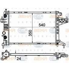 8MK 376 714-374 HELLA Радиатор, охлаждение двигателя