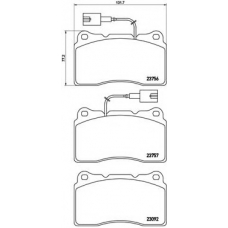 P 23 134 BREMBO Комплект тормозных колодок, дисковый тормоз