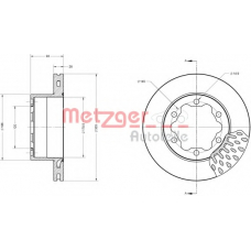 6110591 METZGER Тормозной диск