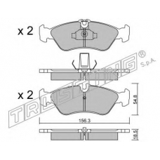 320.0 TRUSTING Комплект тормозных колодок, дисковый тормоз