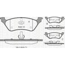 8110 80534 TRIDON Brake pads - rear