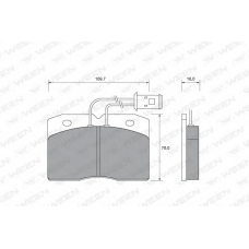 151-1675 WEEN Комплект тормозных колодок, дисковый тормоз