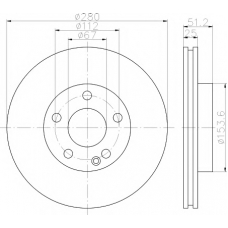 8DD 355 119-601 HELLA PAGID Тормозной диск