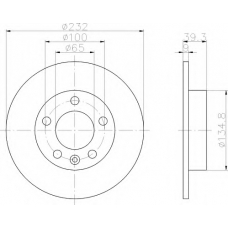 8DD 355 105-411 HELLA Тормозной диск