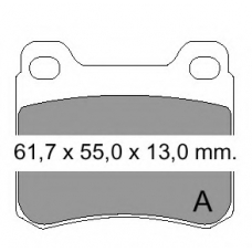 833120 Vema Комплект тормозных колодок, дисковый тормоз