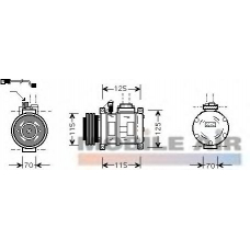 0600K066 VAN WEZEL Компрессор, кондиционер