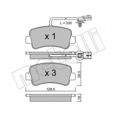 22-0899-0 METELLI Комплект тормозных колодок, дисковый тормоз