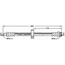 FBH6775 FIRST LINE Тормозной шланг