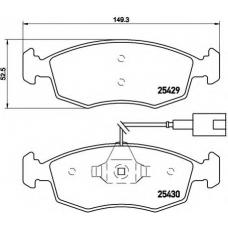 P 23 138 BREMBO Комплект тормозных колодок, дисковый тормоз