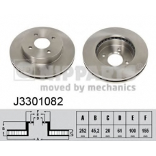 J3301082 NIPPARTS Тормозной диск