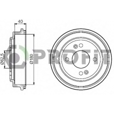 5020-0042 PROFIT Тормозной барабан