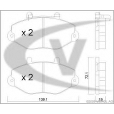 V25-8105 VEMO/VAICO Комплект тормозных колодок, дисковый тормоз