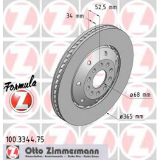 100.3344.75 ZIMMERMANN Тормозной диск